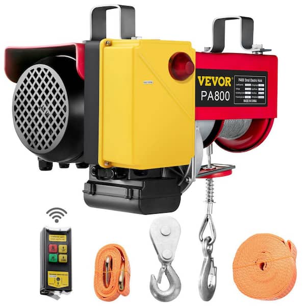 VEVOR Electric Hoist 1800 lbs. Steel Electric Winch Lift 110-Volt With Wireless Remote Control For Lifting in Factories