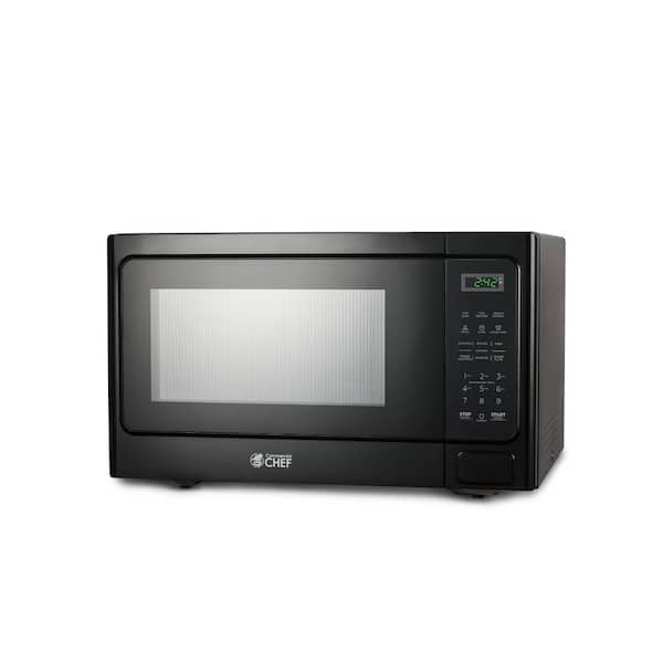 Commercial CHEF 20.4 in. Width 1.3 cu. ft. Black 1000-Watt Countertop Microwave Oven