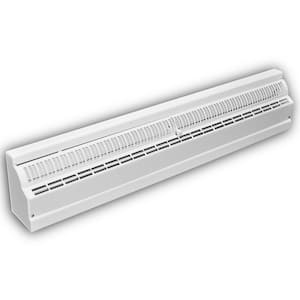 24 in. 1-Way Deluxe Steel Baseboard Register in White