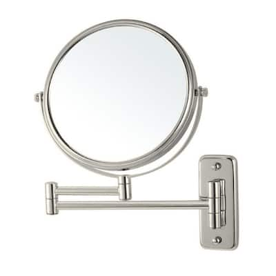 Nameeks Glimmer 8 in. x 8 in. Wall Mounted 3x Round Makeup Mirror in ...