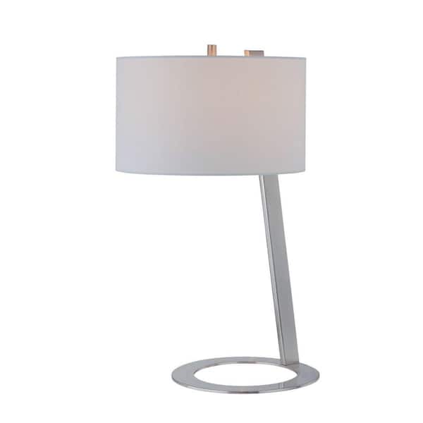 Illumine 21.5 in. Polished Steel Table Lamp