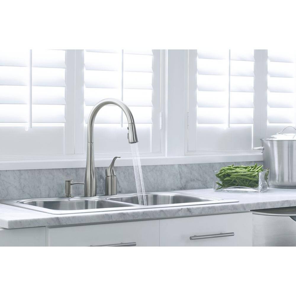 Stainless Steel Pull-Down Kitchen Faucet with Sprayhead