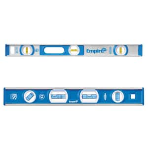 24 in. Aluminum I-Beam Level With 12 in. Compact Box Level Set