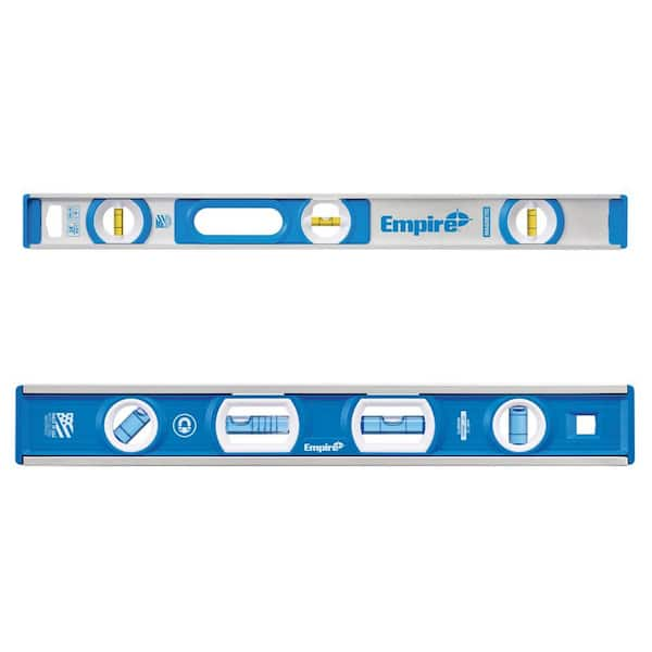 24 in. Aluminum I-Beam Level With 12 in. Compact Box Level Set