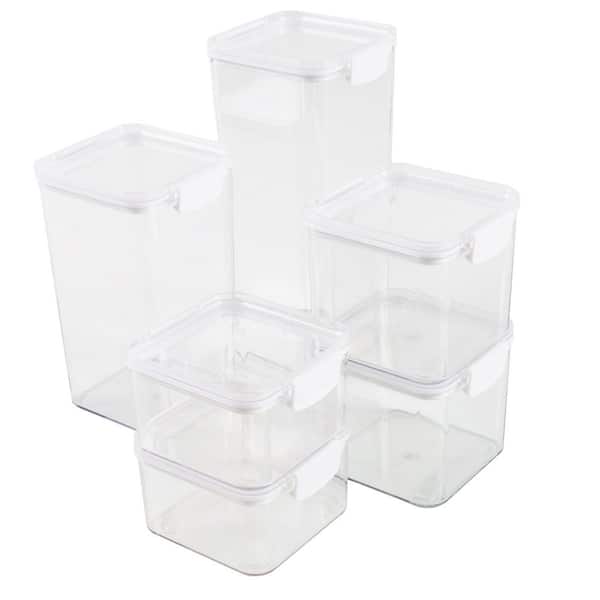 Prep & Savour 6x6 Seal Hinged-Lid Clear Plastic Containers Take