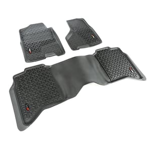 Black Front and Rear Floor Liner Kit 2009-2018 Ram 1500/2500/3500 Crew Cab