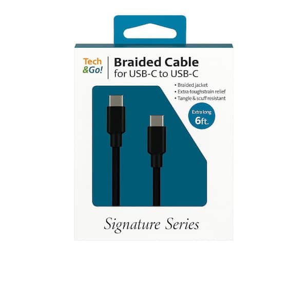 6 ft. Braided Cable for USB-C to USB-C