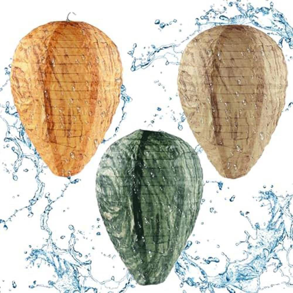 Outdoor Wasp Hornet Yellow Jacket Trap with Waterproof Hanging Lantern Deterrent Paper Hive 3-Pack price history on PriceWatchPro