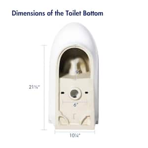 Salerno 1-Piece 1.1/1.6 GPF Siphonic Jet Dual Flush Elongated Compact Toilet in White, Seat Included