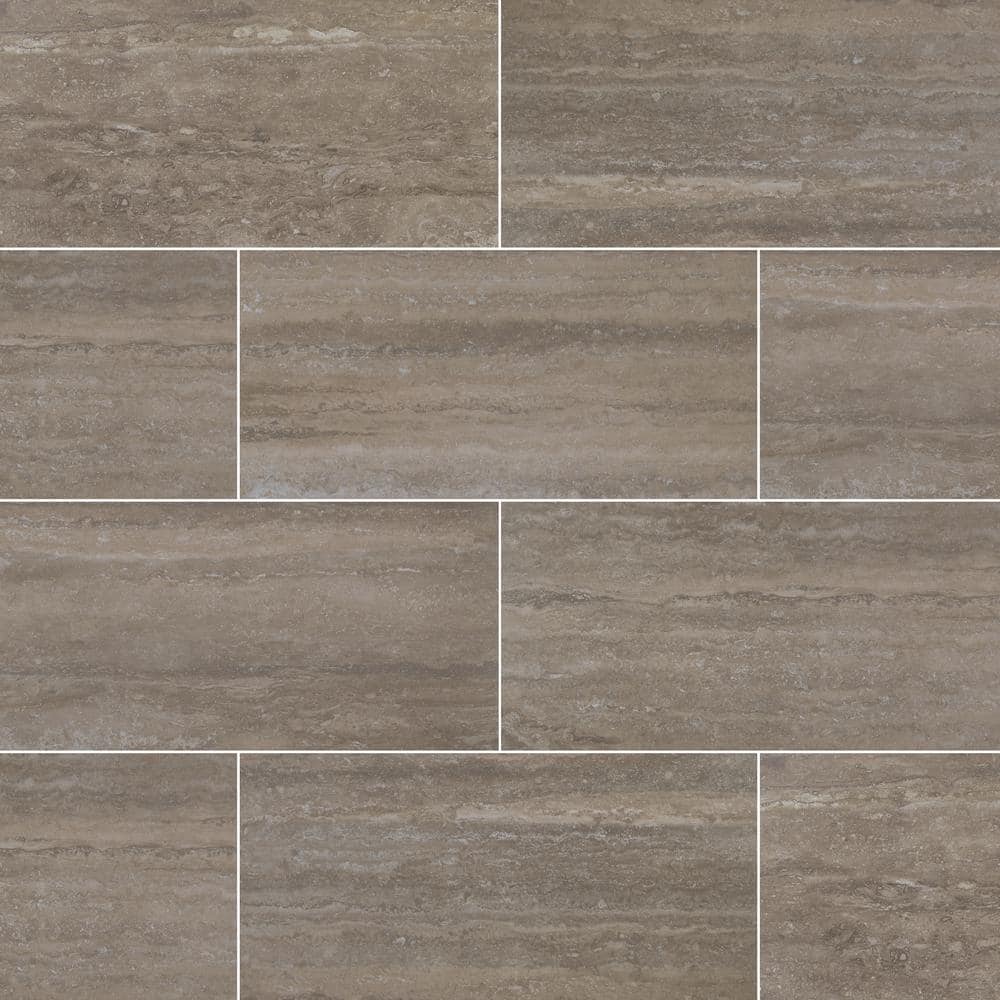 Velenzia Noce 12 in. x 24 in. Matte Porcelain Travertine Look Floor and Wall Tile (16 sq. ft./Case) price history on PriceWatchPro