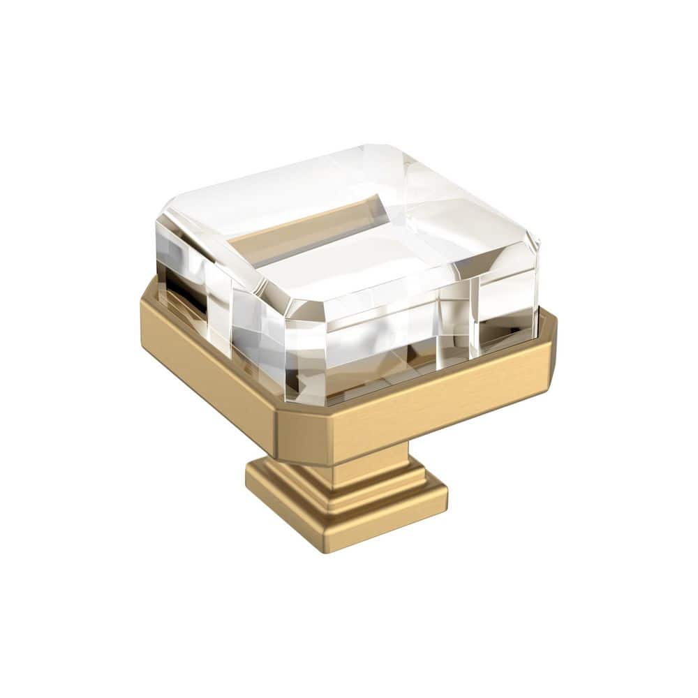 Glacio 1-3/8 in. (35 mm) Length Clear/Champagne Bronze Square Cabinet Knob price history on PriceWatchPro