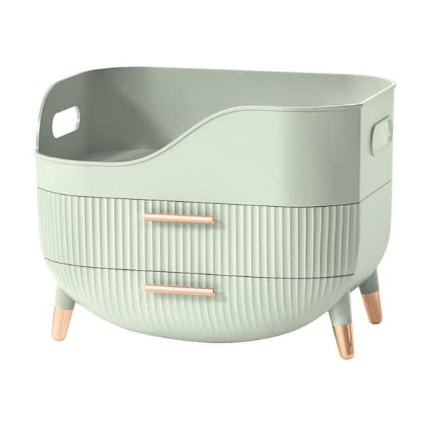 Makeup Organizer with Drawers, Skincare Storage Case with Handle, Large Cosmetic Display for Vanity, Bathroom