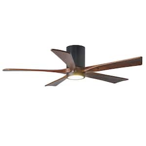 Irene 52 in. LED Indoor/Outdoor Damp Matte Black Ceiling Fan with Light with Remote Control and Wall Control