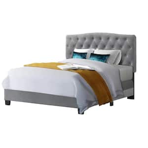 Cape Coral Gray Full Upholstered Panel Bed