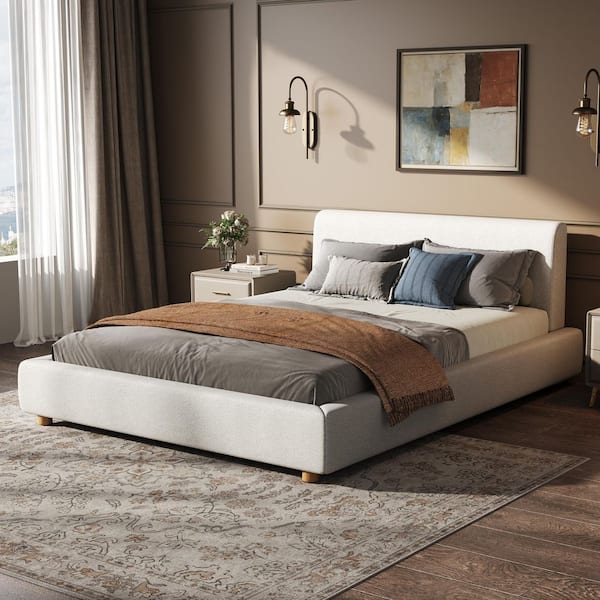 CHRISTOPHER KNIGHT HOME Kara White Wood Frame Queen Size Platform Bed ...