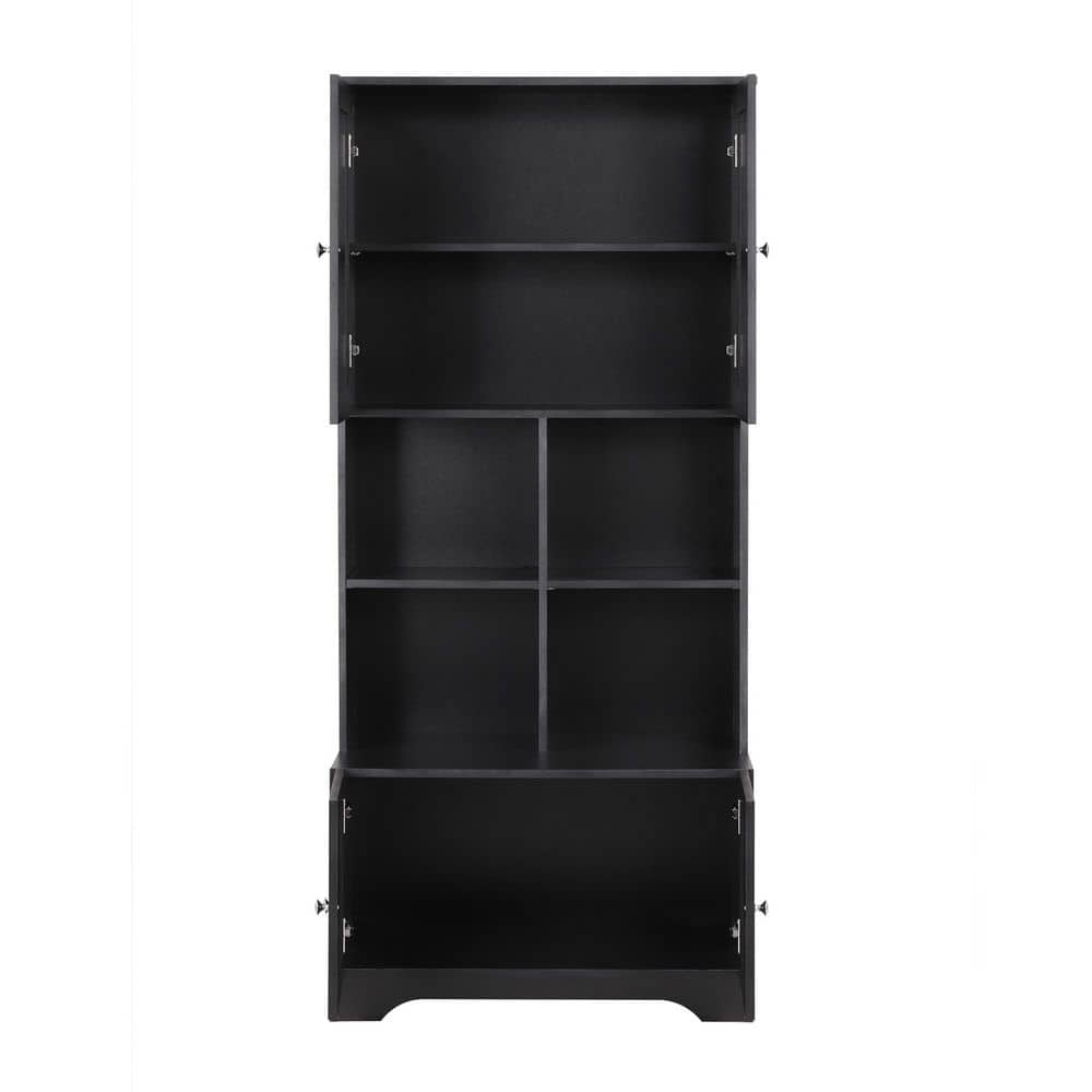 31 in. W x 21 in. D x 67 in. H Black Linen Cabinet price history on PriceWatchPro