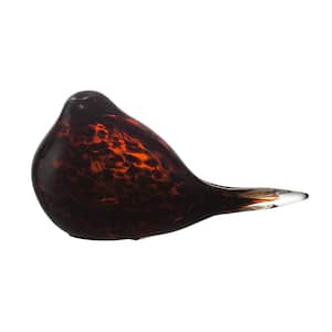 Light Amber Glass Bird with LED