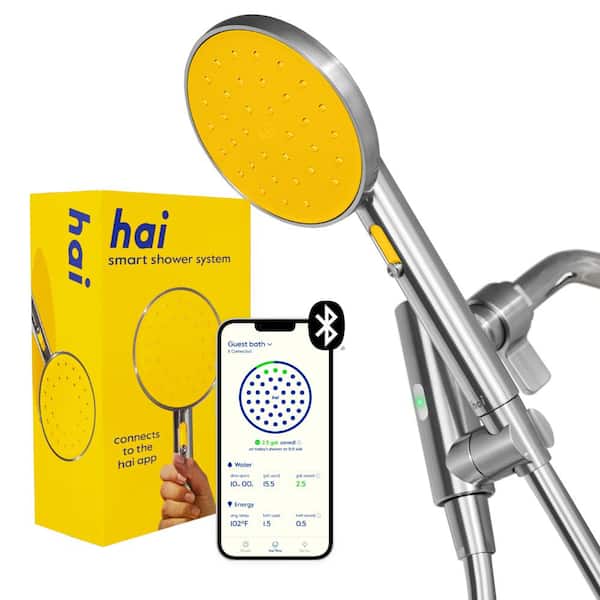hai Smart 2-Spray Wall Mount Handheld Shower Head 2.5 GPM in Citron