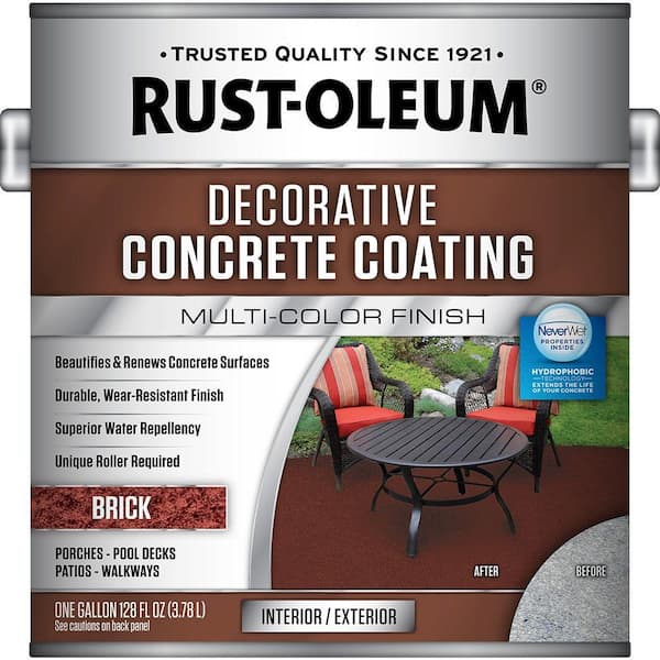 Rust-Oleum 1 gal. Brick Decorative Concrete Interior/Exterior ...