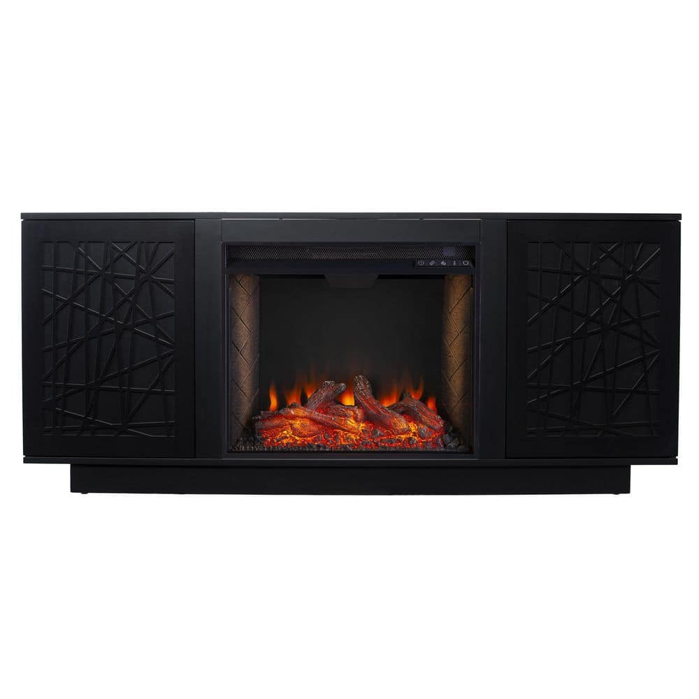 SEI FURNITURE Delgrave 60 in. Smart Electric Fireplace with Media