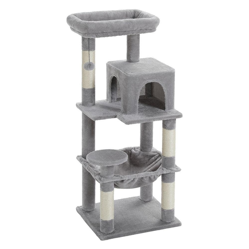 Foobrues 45.7 in. Cat Tree for Indoor Cats, 5-Level Cat Tower for