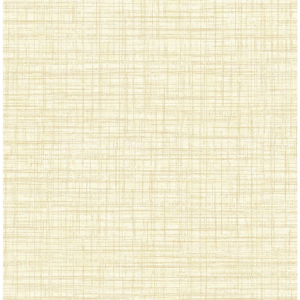 Brewster Tuckernuck Yellow Linen Strippable Roll (Covers 56.4 sq. ft.)