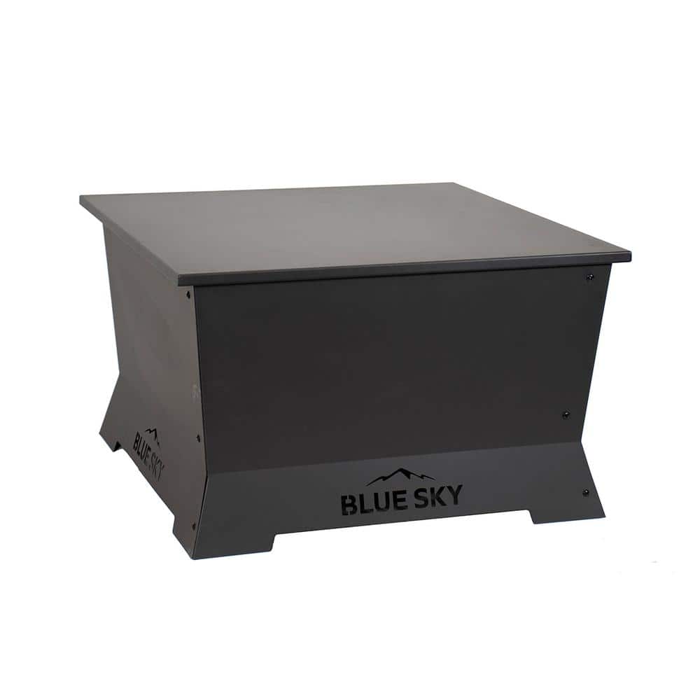 Black Steel 30" Square Fire Pit Lid