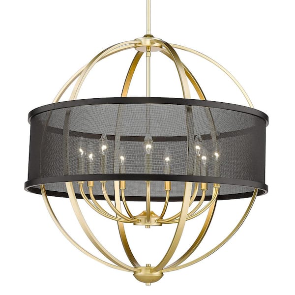 Golden Lighting Colson 9-Light Olympic Gold Globe Chandelier