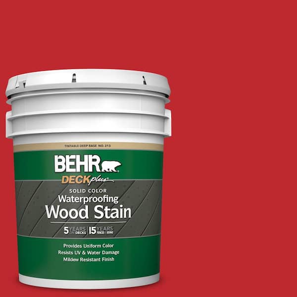 BEHR DECKplus 5 gal. #P150-7 Flirt Alert Solid Color Waterproofing Exterior Wood Stain