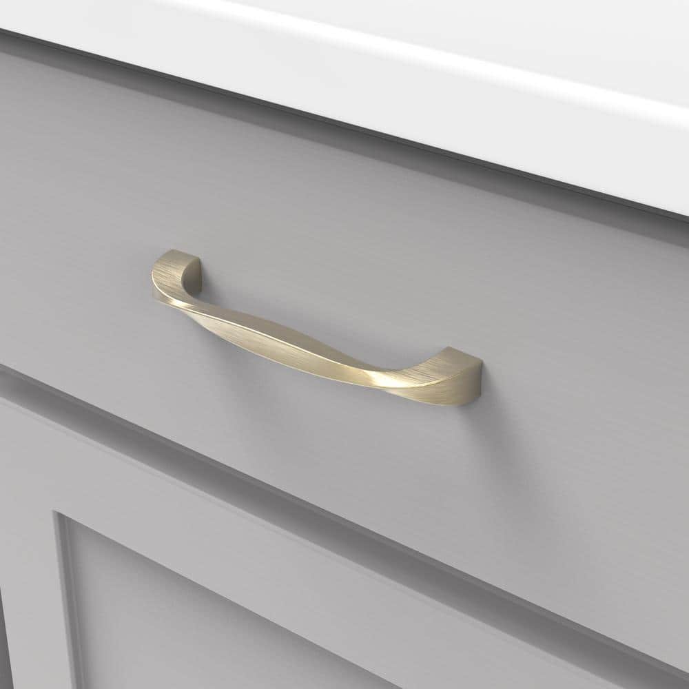 Elusive Golden Nickel Modern Bar Cabinet Handles with Mounting Hardware