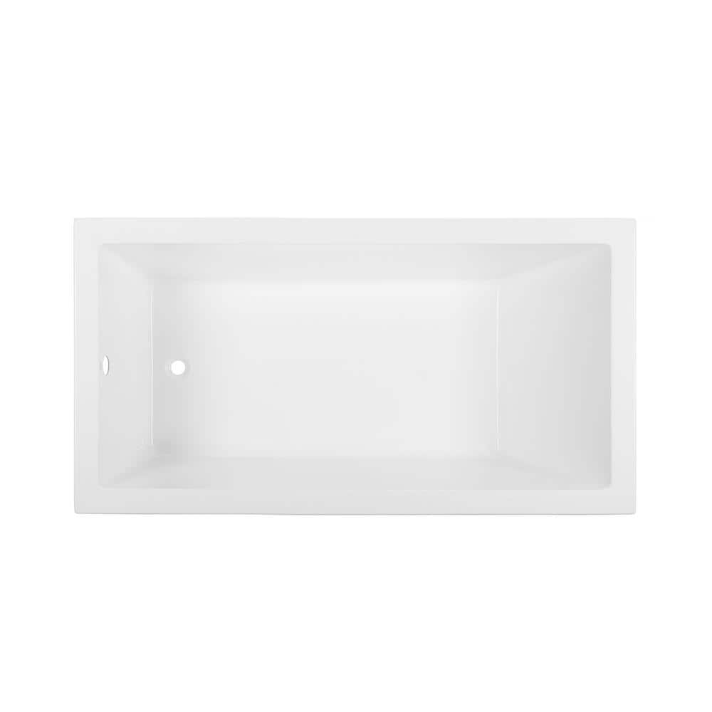 Voltaire 66" White Acrylic Drop-In Bathtub