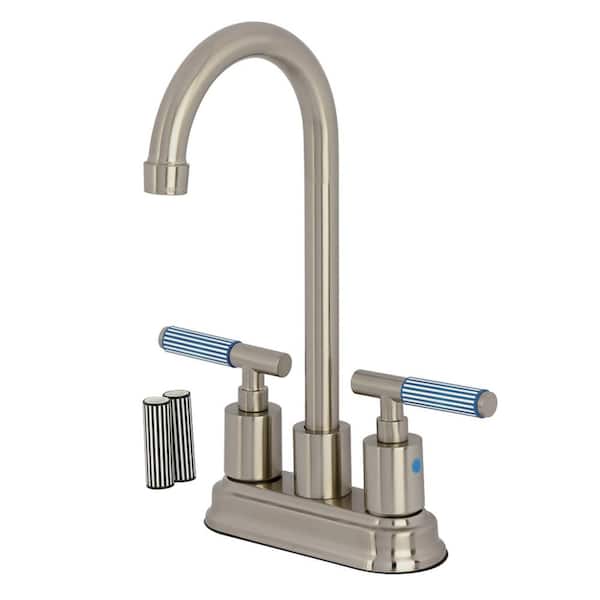 Verona 2-Handle Bar Faucet Deckplate Included in Brushed Nickel