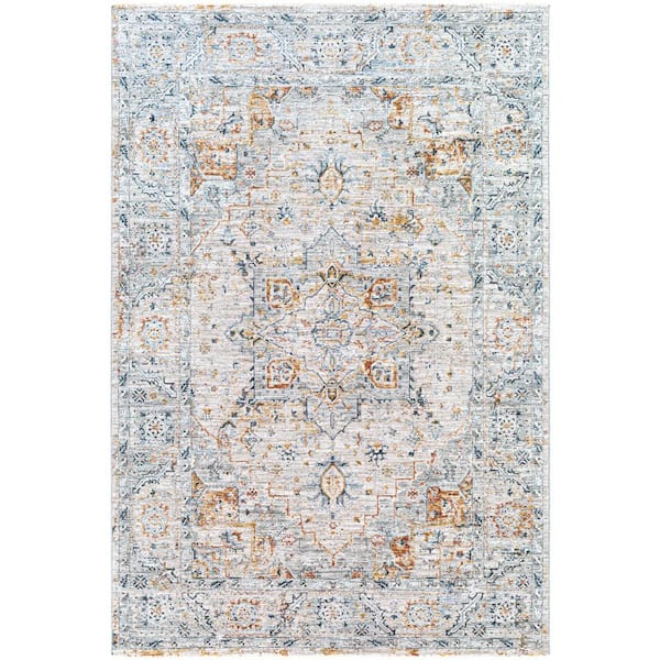 Ainhoa Light Gray Medallion 5 ft. x 7 ft. Indoor Area Rug