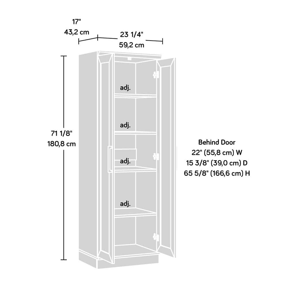 Dakota Oak Tall Storage Cabinet with Adjustable Shelving