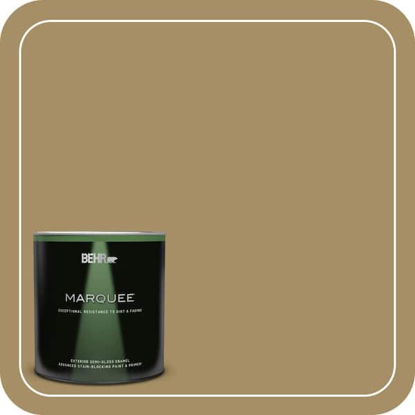 BEHR MARQUEE 1 qt. #350F-6 Fossil Butte Semi-Gloss Enamel Exterior Paint & Primer