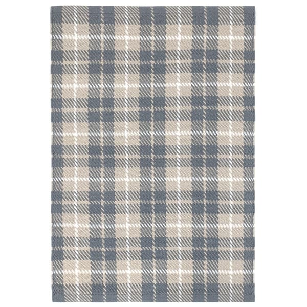 Lakeville Plaid Handwoven Charcoal 2 ft. x 3 ft. Outdoor Area Rug