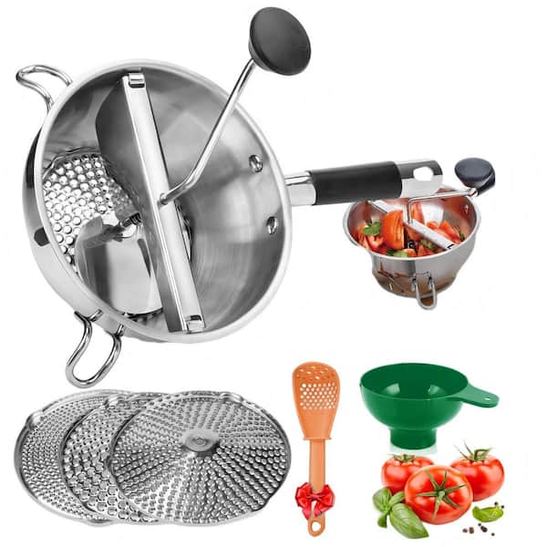Stainless Steel Food Mills with 3 Milling Discs for For Tomato, Sauce, Potatoes