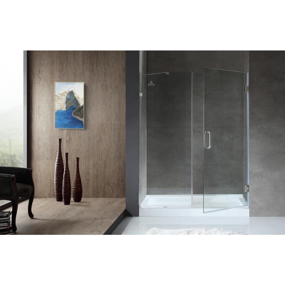Consort 72" Frameless Shower Door with Brushed Nickel Hardware
