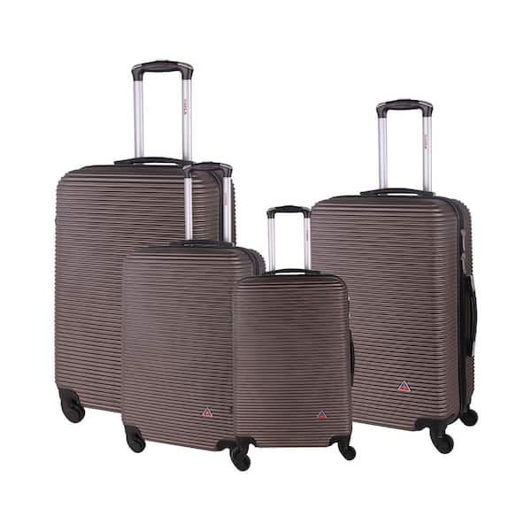InUSA Royal lightweight hardside spinner 4 piece Set 20", 24'', 28", 32" Brown