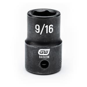 1/2 in. Drive 6 Point SAE Standard Impact Socket 9/16 in.
