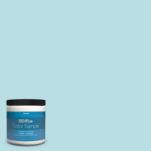 8 oz. #M470-2 Basin Blue Satin Enamel Interior/Exterior Paint & Primer Color Sample