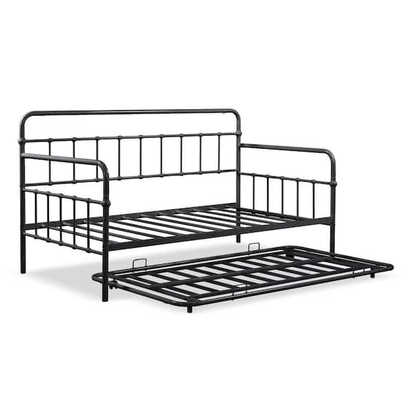 Furniture of America Claden Black Twin Daybed with Trundle