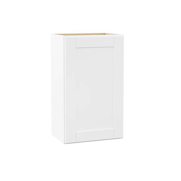 Shaker 18 in. W x 12 in. D x 30 in. H Assembled Wall Cabinet in Satin White
