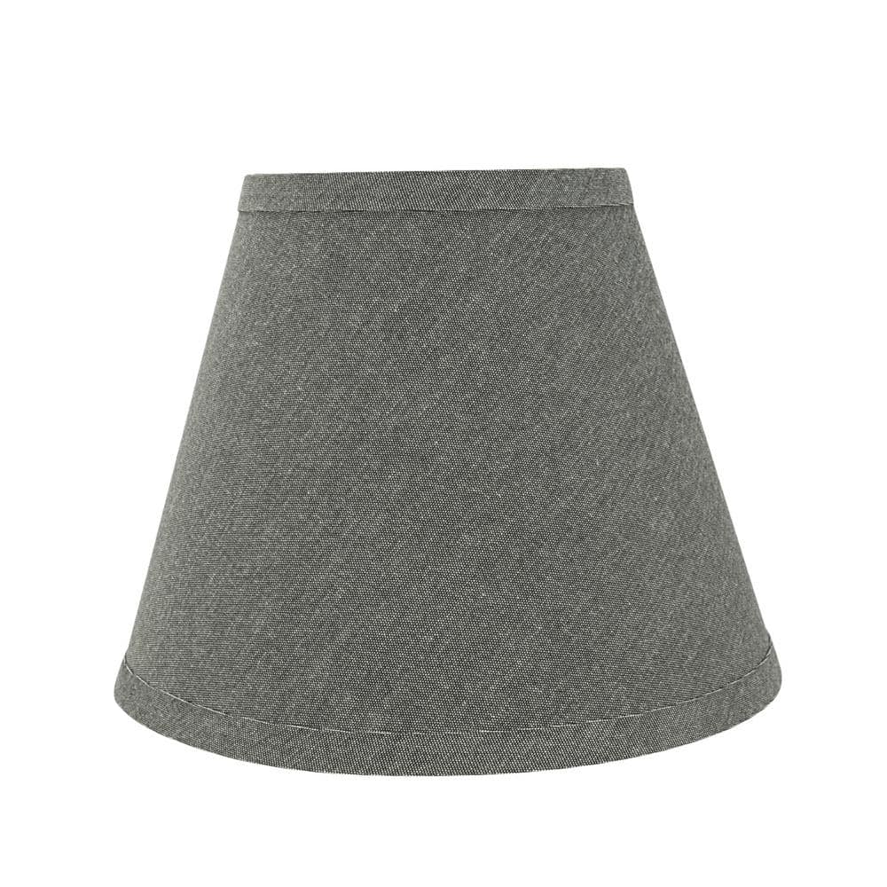 Gray Textured Fabric Empire Lamp Shade, 9" Wide