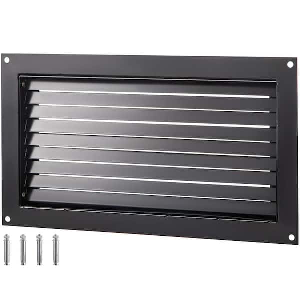 SKYSHALO Crawl Space Flood Vent, 12 in. Height x 20 in. Width Foundation Flood Vent, to Reduce Foundation Damage, Black