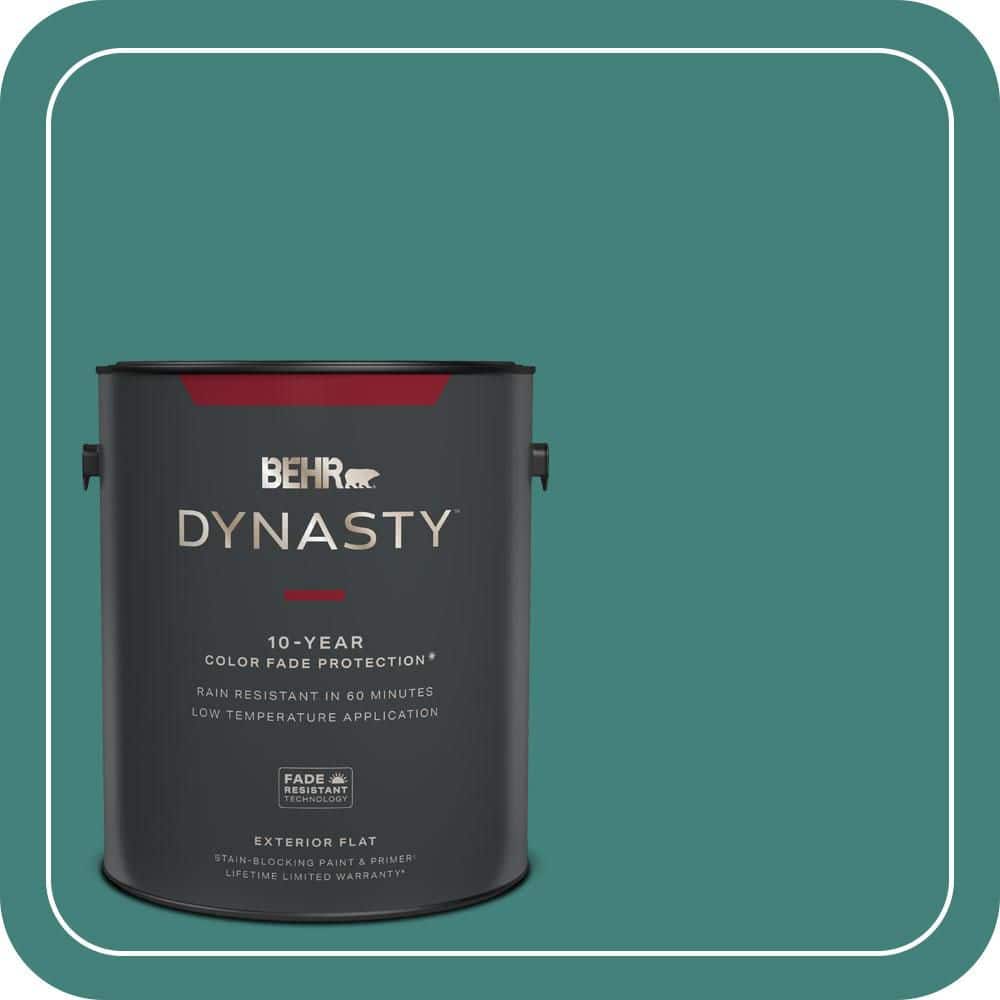 1 gal. #M450-6 Bubble Turquoise Flat Exterior Stain-Blocking Paint & Primer price history on PriceWatchPro