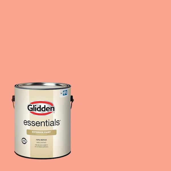 Glidden Essentials 1 gal. PPG1193-5 Coral Serenade Satin Exterior Paint