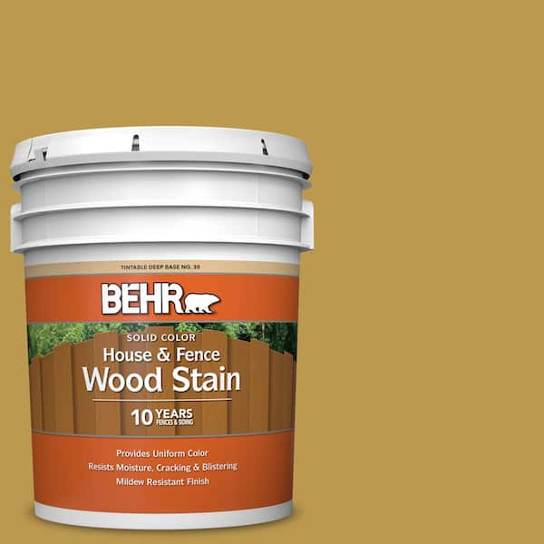 BEHR 5 gal. #M320-6 Tangy Green Solid Color House and Fence Exterior Wood Stain