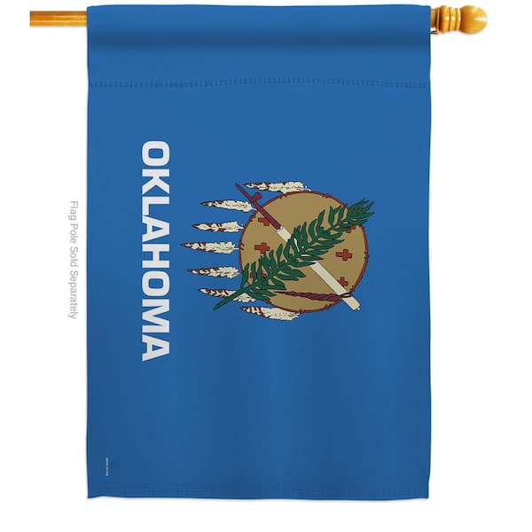 2.5 ft. x 4 ft. Polyester Oklahoma States 2-Sided House Flag Regional Decorative Horizontal Flags