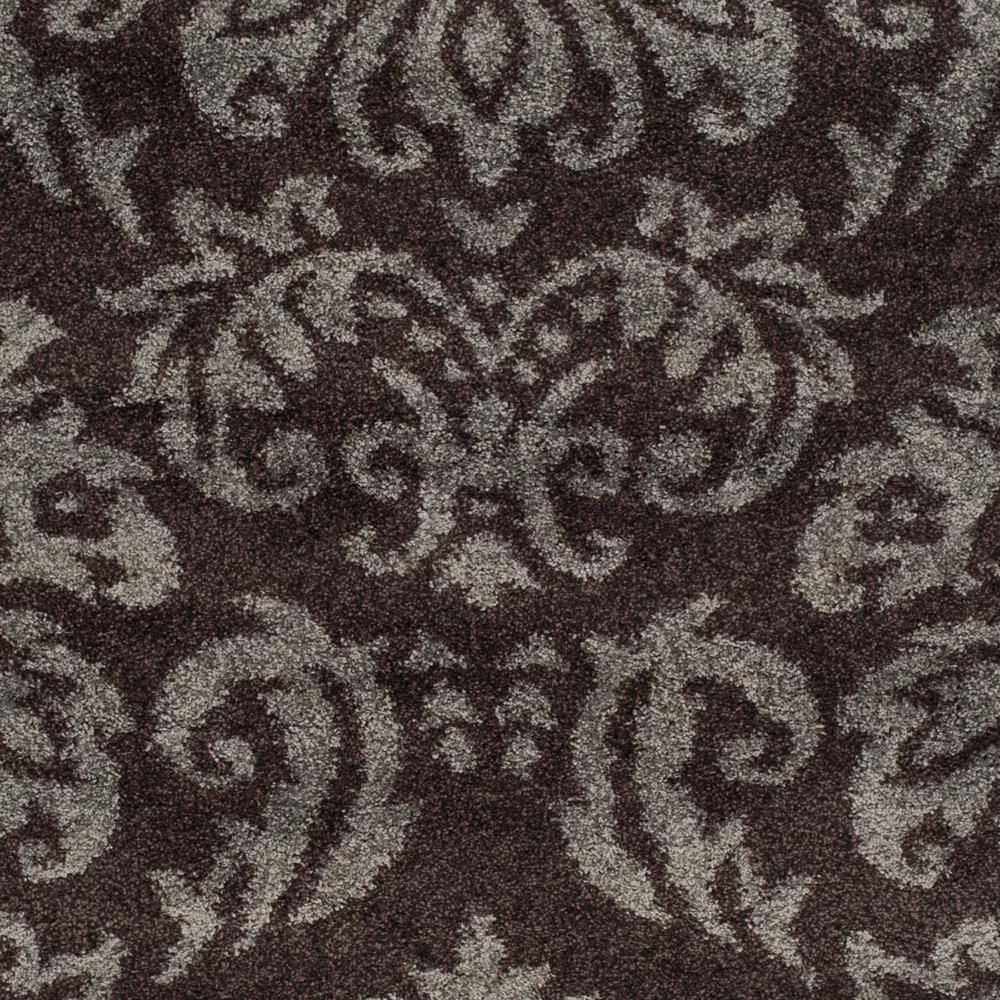 Florida Shag SG460 Power Loomed Indoor Area Rug - Dark Brown/Smoke - 8'x10' - Safavieh